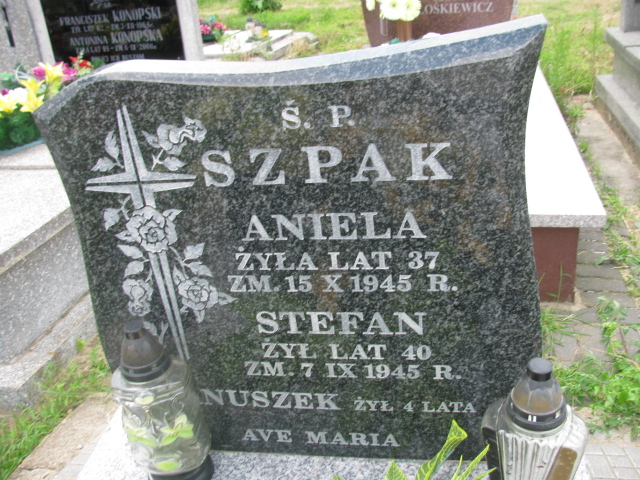 Aniela Szpak 1904 Skaryszew - Grobonet - Wyszukiwarka osób pochowanych