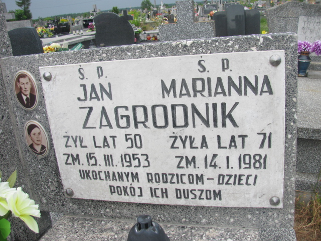 Jan Zagrodnik 1903 Skaryszew - Grobonet - Wyszukiwarka osób pochowanych